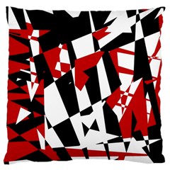 Red, Black And White Chaos Large Cushion Case (one Side)