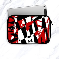 Red, Black And White Chaos Apple Ipad Mini Zipper Cases by Valentinaart