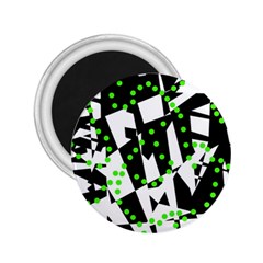 Black, White And Green Chaos 2 25  Magnets