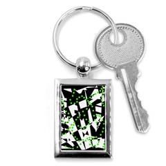 Black, White And Green Chaos Key Chains (rectangle) 