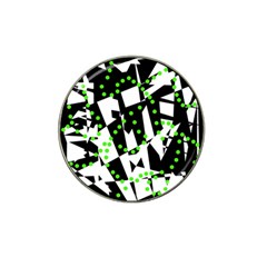 Black, White And Green Chaos Hat Clip Ball Marker (4 Pack)