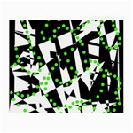 Black, white and green chaos Small Glasses Cloth Front