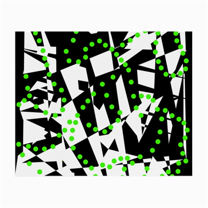 Black, white and green chaos Small Glasses Cloth