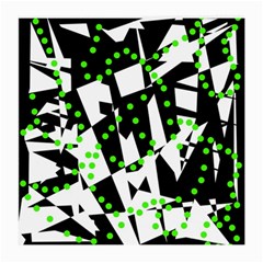 Black, White And Green Chaos Medium Glasses Cloth