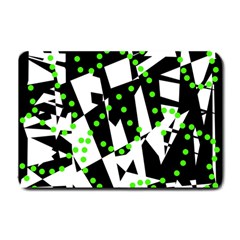 Black, White And Green Chaos Small Doormat 