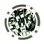 Black, white and green chaos Poker Chip Card Guards (10 pack)  Front