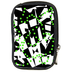 Black, White And Green Chaos Compact Camera Cases