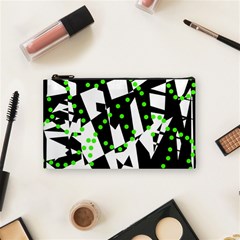 Black, White And Green Chaos Cosmetic Bag (small) 