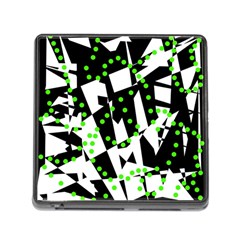 Black, White And Green Chaos Memory Card Reader (square)