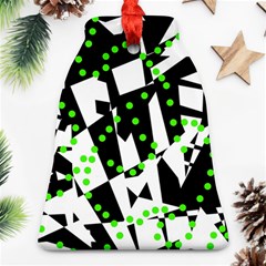 Black, White And Green Chaos Ornament (bell) 