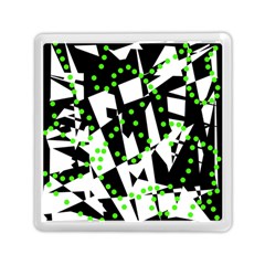 Black, White And Green Chaos Memory Card Reader (square) 