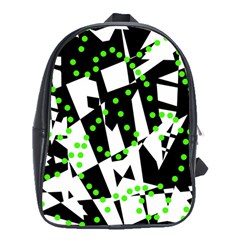 Black, White And Green Chaos School Bags (xl) 