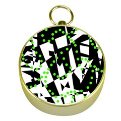 Black, White And Green Chaos Gold Compasses