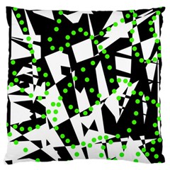 Black, White And Green Chaos Standard Flano Cushion Case (one Side)