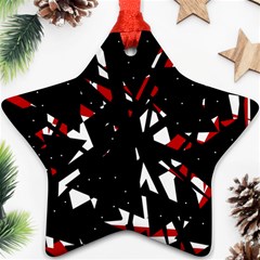 Black, Red And White Chaos Ornament (star) 