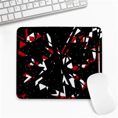 Black, Red And White Chaos Large Mousepads