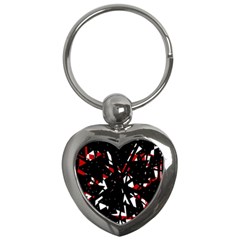 Black, Red And White Chaos Key Chains (heart) 