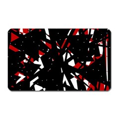 Black, Red And White Chaos Magnet (rectangular)