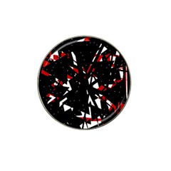 Black, Red And White Chaos Hat Clip Ball Marker (10 Pack)