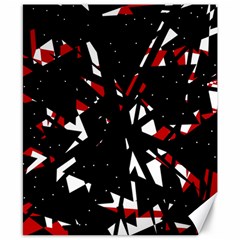 Black, Red And White Chaos Canvas 8  X 10 