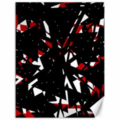 Black, Red And White Chaos Canvas 12  X 16   by Valentinaart