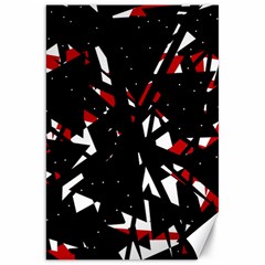 Black, Red And White Chaos Canvas 20  X 30  