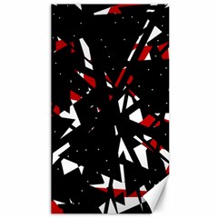 Black, Red And White Chaos Canvas 40  X 72  