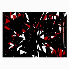 Black, Red And White Chaos Large Glasses Cloth