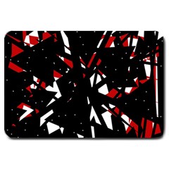 Black, Red And White Chaos Large Doormat 