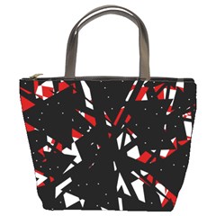 Black, Red And White Chaos Bucket Bags