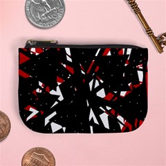 Black, Red And White Chaos Mini Coin Purses by Valentinaart