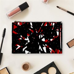 Black, Red And White Chaos Cosmetic Bag (medium)  by Valentinaart