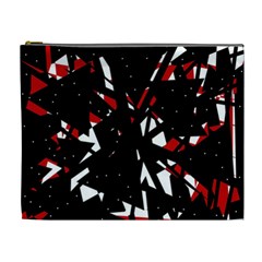 Black, Red And White Chaos Cosmetic Bag (xl) by Valentinaart