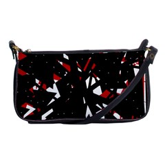 Black, Red And White Chaos Shoulder Clutch Bags by Valentinaart