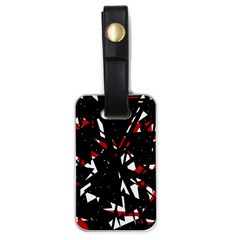 Black, Red And White Chaos Luggage Tags (one Side) 