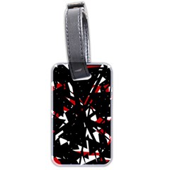 Black, Red And White Chaos Luggage Tags (two Sides)