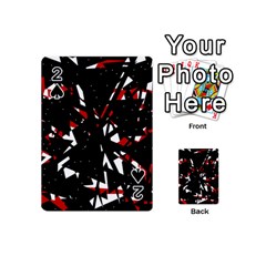 Black, Red And White Chaos Playing Cards 54 (mini)  by Valentinaart