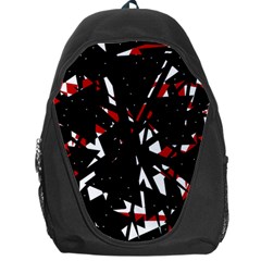 Black, Red And White Chaos Backpack Bag by Valentinaart