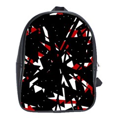 Black, Red And White Chaos School Bags (xl) 