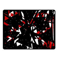 Black, Red And White Chaos Double Sided Fleece Blanket (small)  by Valentinaart