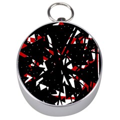 Black, Red And White Chaos Silver Compasses