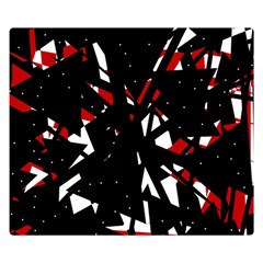 Black, Red And White Chaos Double Sided Flano Blanket (small)  by Valentinaart