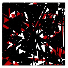 Black, Red And White Chaos Large Satin Scarf (square)