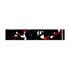 Black, Red And White Chaos Flano Scarf (mini) by Valentinaart