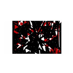 Black, Red And White Chaos Satin Wrap by Valentinaart