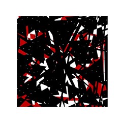 Black, Red And White Chaos Small Satin Scarf (square)