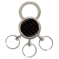 Black And Red 3-ring Key Chains