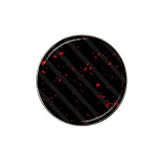 Black And Red Hat Clip Ball Marker (10 Pack)