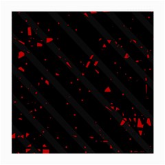 Black And Red Medium Glasses Cloth (2-side) by Valentinaart