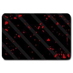 Black And Red Large Doormat 